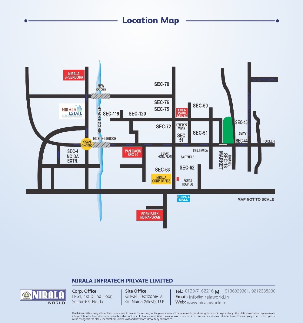 Nirala estate phase 2 location map