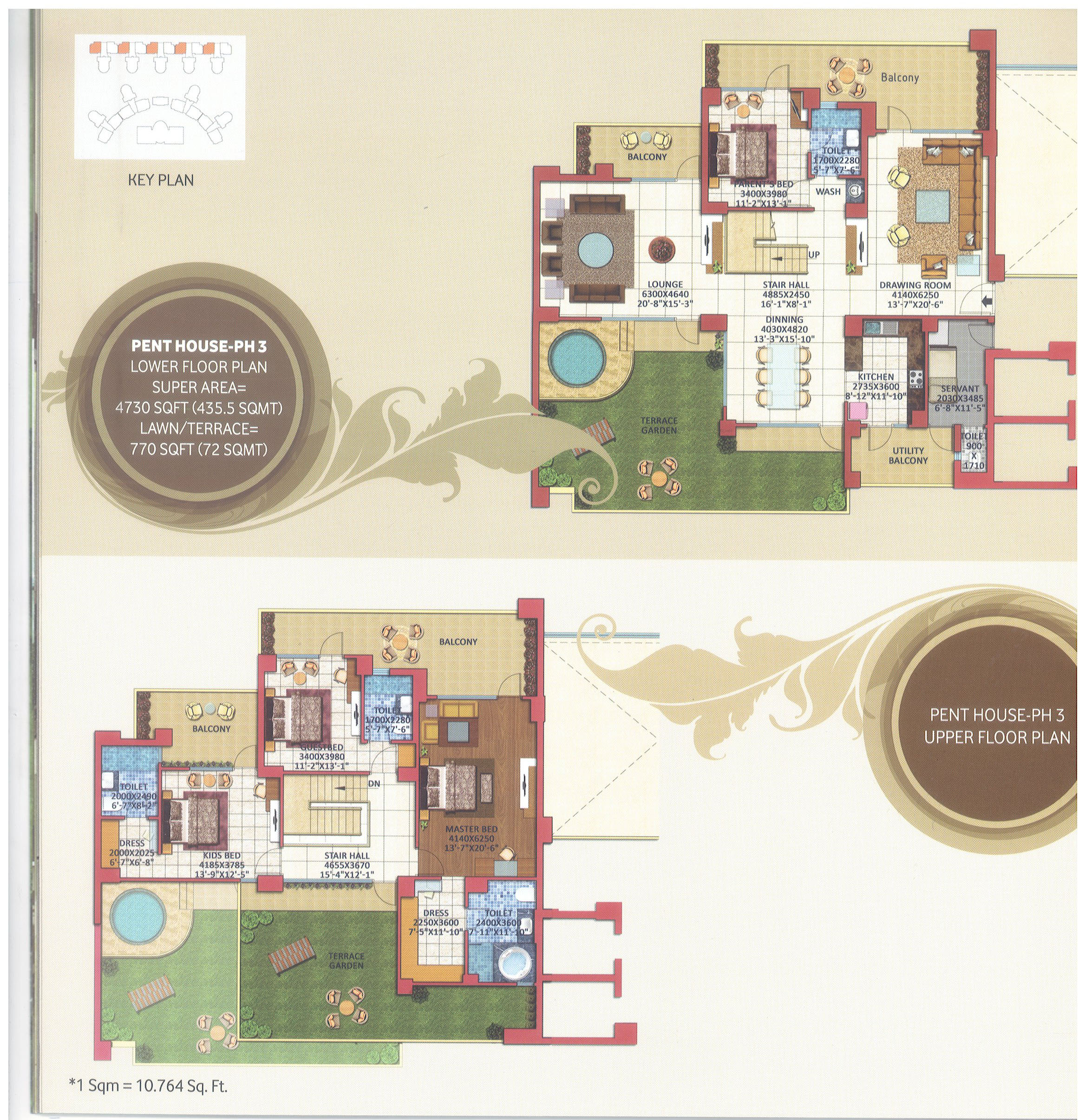 pent house-4730sqft parx laureate