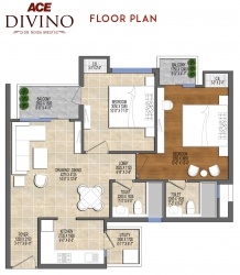 ace divino floor plan 995 sq.ft