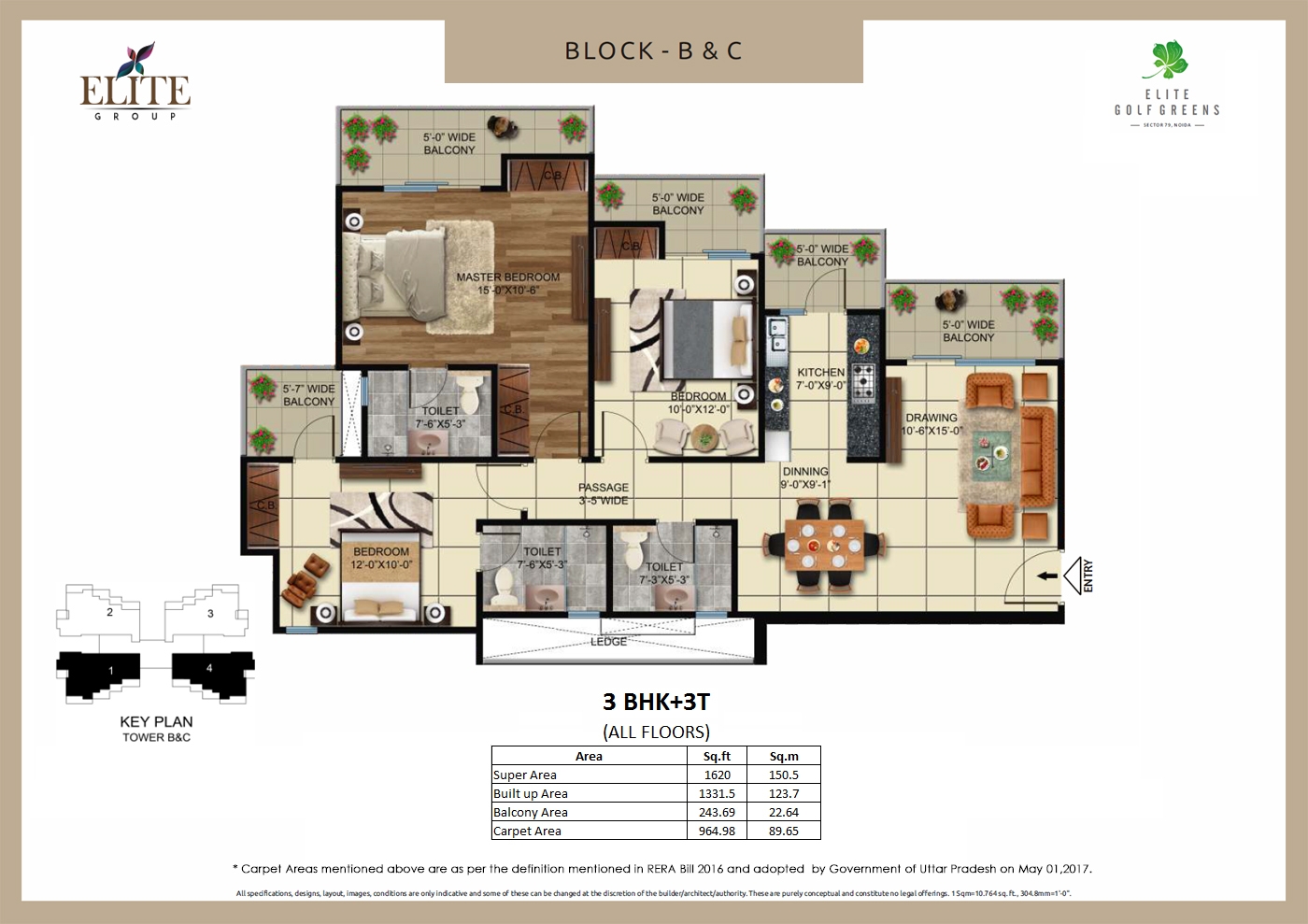 elite golf greens 1620 sqft floor plan