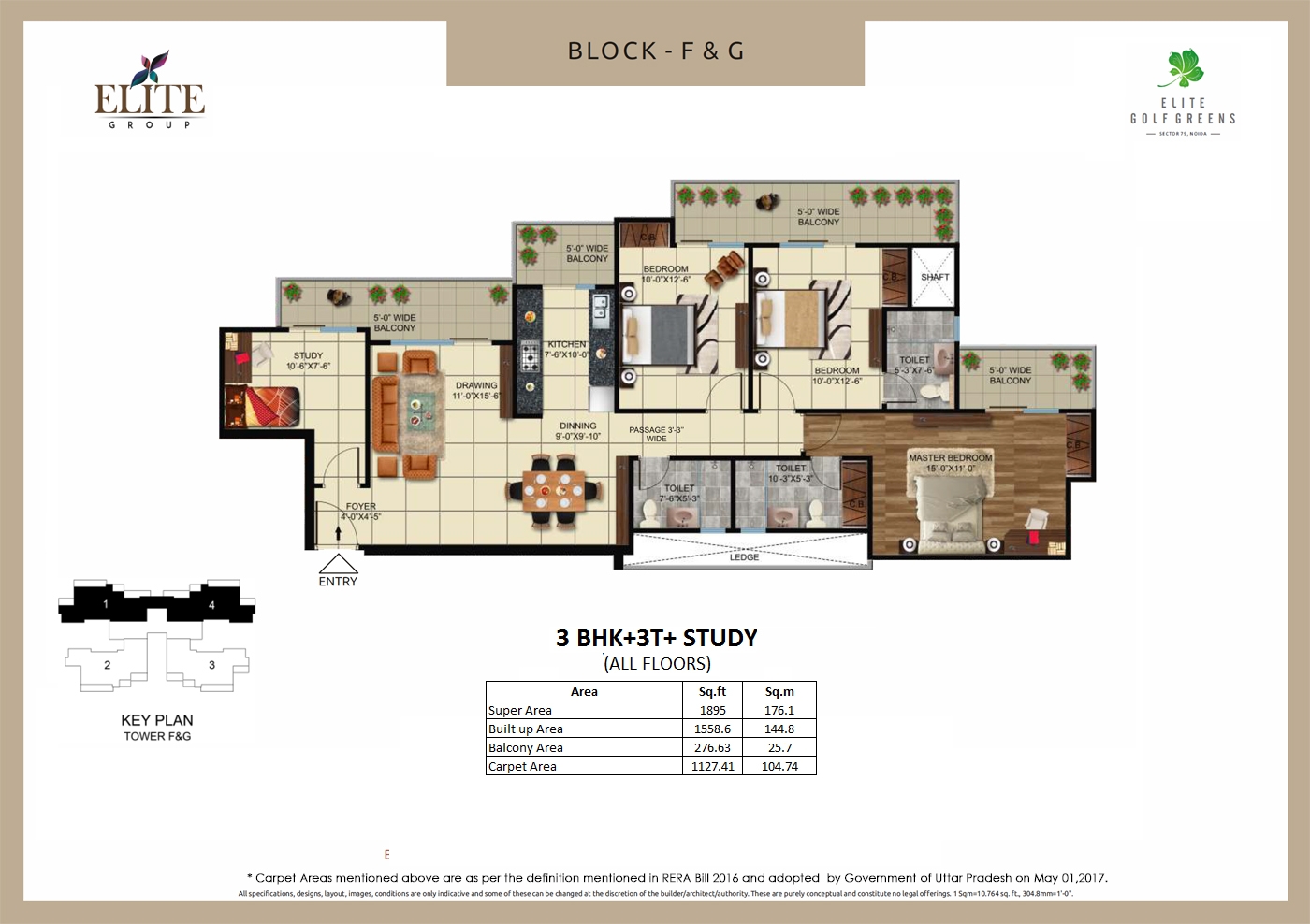 elite golf greens 1895 sqft floor plan