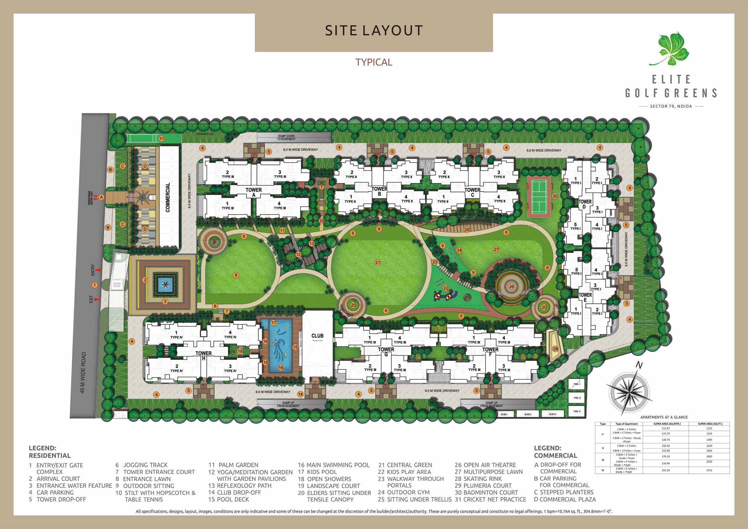 elite golf greens site layout