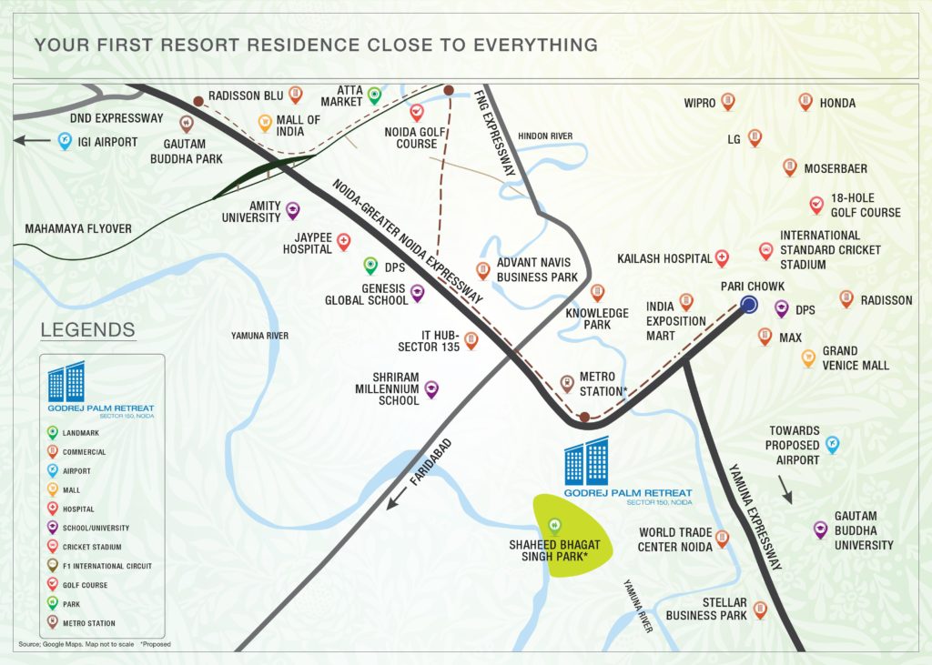 location map palm retreat