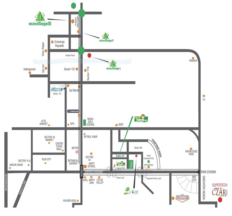 Supertech Sports Village Noida, Plots, Price, Location, Map